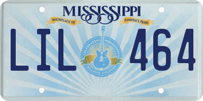 MS license plate LIL464