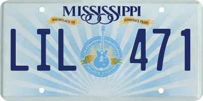 MS license plate LIL471