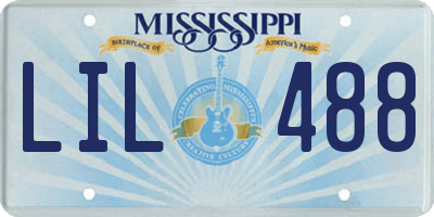 MS license plate LIL488