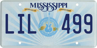 MS license plate LIL499