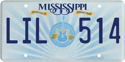 MS license plate LIL514