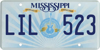MS license plate LIL523