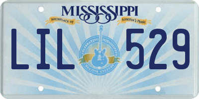 MS license plate LIL529