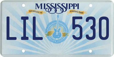 MS license plate LIL530