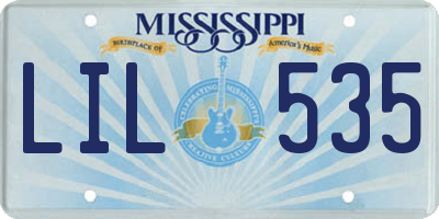 MS license plate LIL535