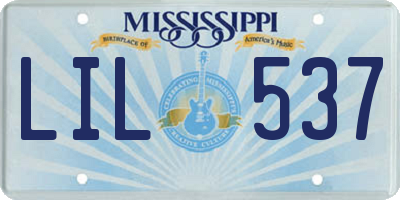 MS license plate LIL537