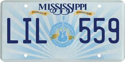 MS license plate LIL559