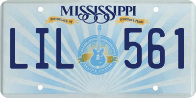 MS license plate LIL561