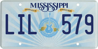 MS license plate LIL579