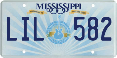 MS license plate LIL582