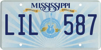 MS license plate LIL587