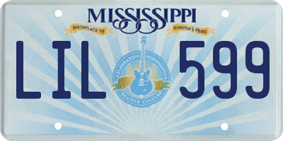 MS license plate LIL599