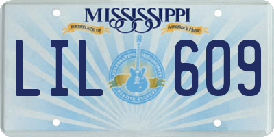 MS license plate LIL609