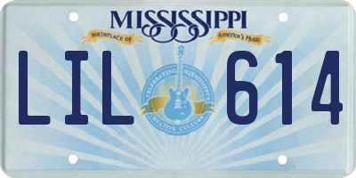 MS license plate LIL614