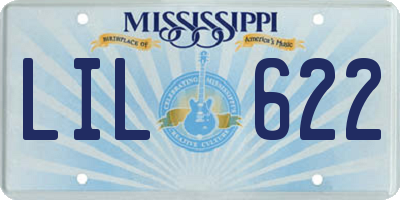 MS license plate LIL622