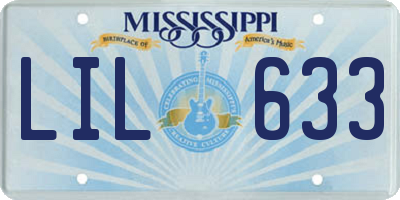 MS license plate LIL633