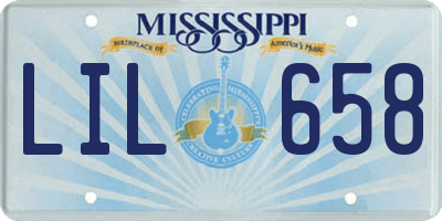 MS license plate LIL658