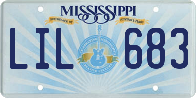 MS license plate LIL683