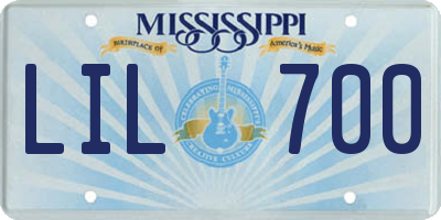 MS license plate LIL700