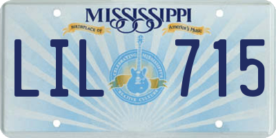 MS license plate LIL715