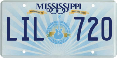 MS license plate LIL720