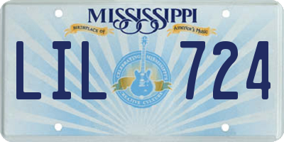 MS license plate LIL724
