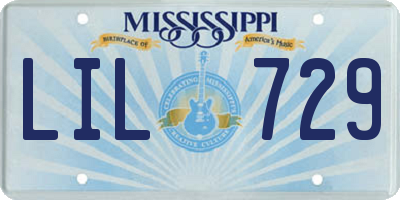 MS license plate LIL729