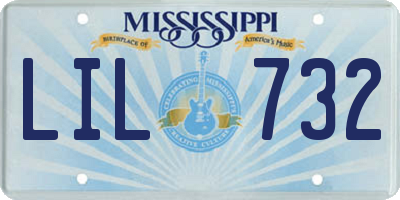 MS license plate LIL732