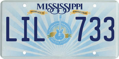 MS license plate LIL733