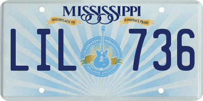 MS license plate LIL736