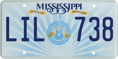 MS license plate LIL738