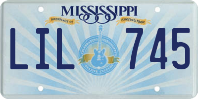 MS license plate LIL745