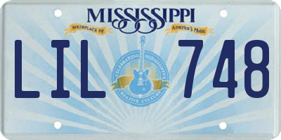 MS license plate LIL748