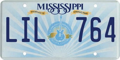 MS license plate LIL764