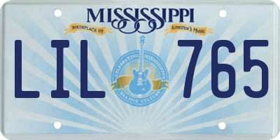 MS license plate LIL765