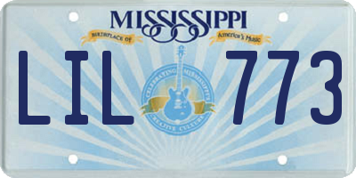 MS license plate LIL773