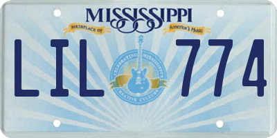 MS license plate LIL774