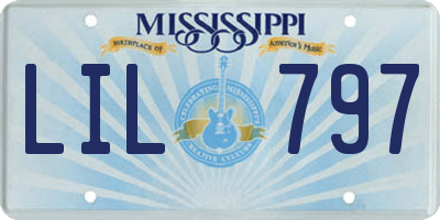MS license plate LIL797