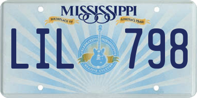MS license plate LIL798