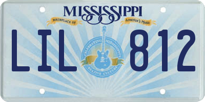 MS license plate LIL812