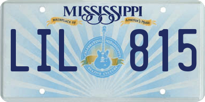 MS license plate LIL815