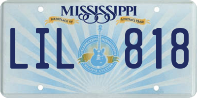 MS license plate LIL818