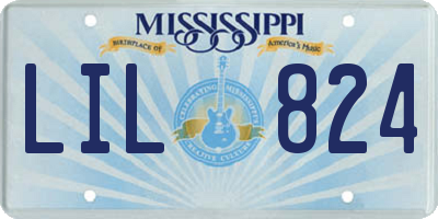 MS license plate LIL824