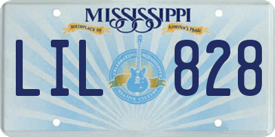 MS license plate LIL828