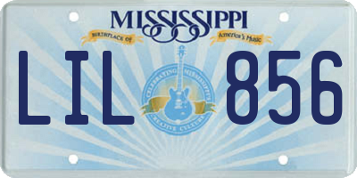MS license plate LIL856
