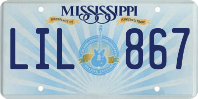 MS license plate LIL867