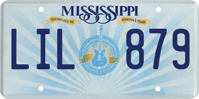MS license plate LIL879