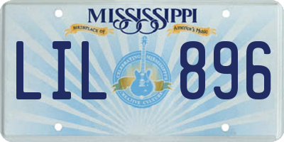 MS license plate LIL896