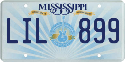 MS license plate LIL899