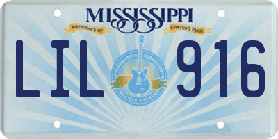 MS license plate LIL916